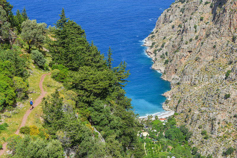 蝴蝶谷。蝴蝶谷来自Oludeniz, Fethiye，土耳其。